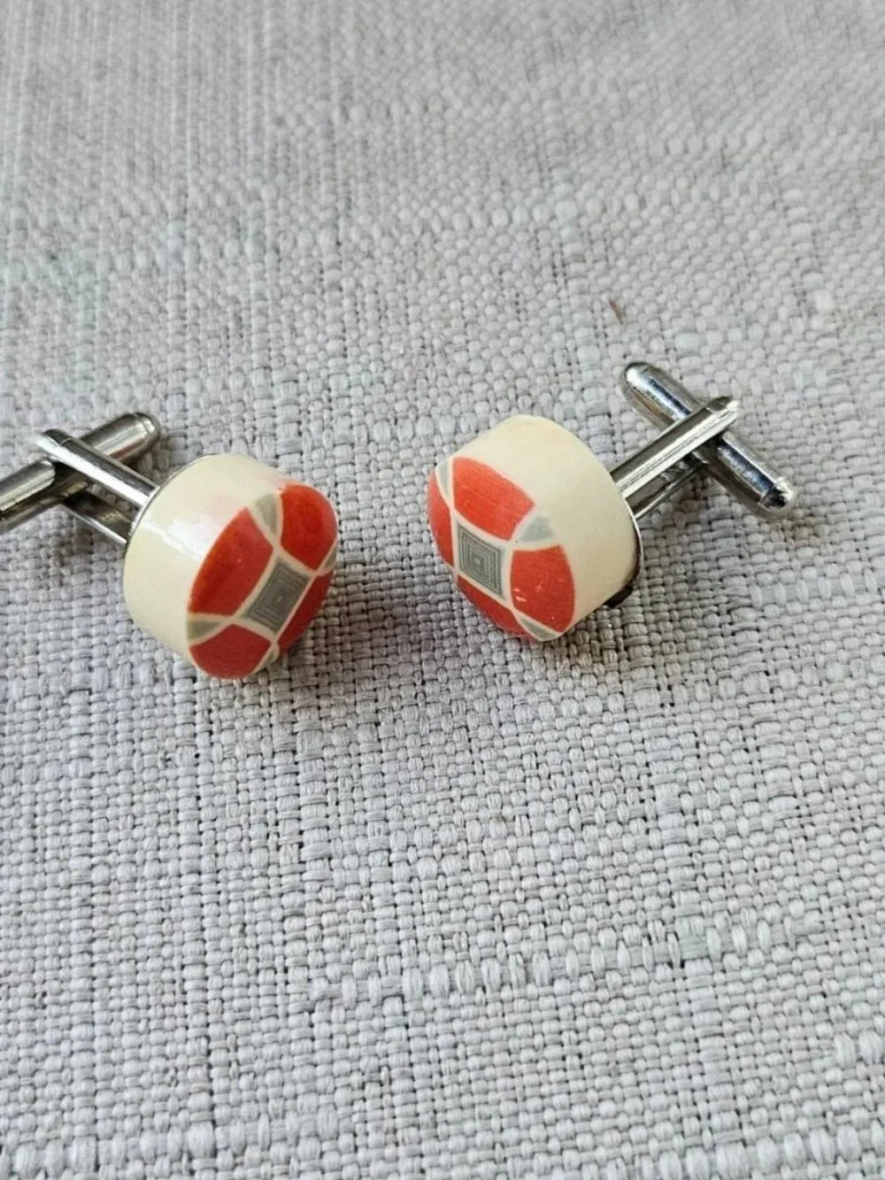 Men Cufflinks Orange Tone Fashion Men Jewelry Dress Shirt Cuff Links